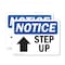 Signmission Step Up (Up Arrow), 14 in W x Rectangle, Plastic OS-2PACK-NS-P-1014-L-18459 - alternate 1